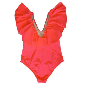 Onepiece Bell Cuello V Coral Mujer