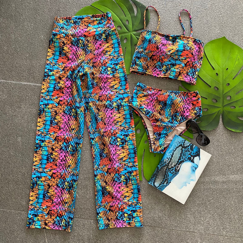 Conjunto de pantalon y bikini víbora mujer